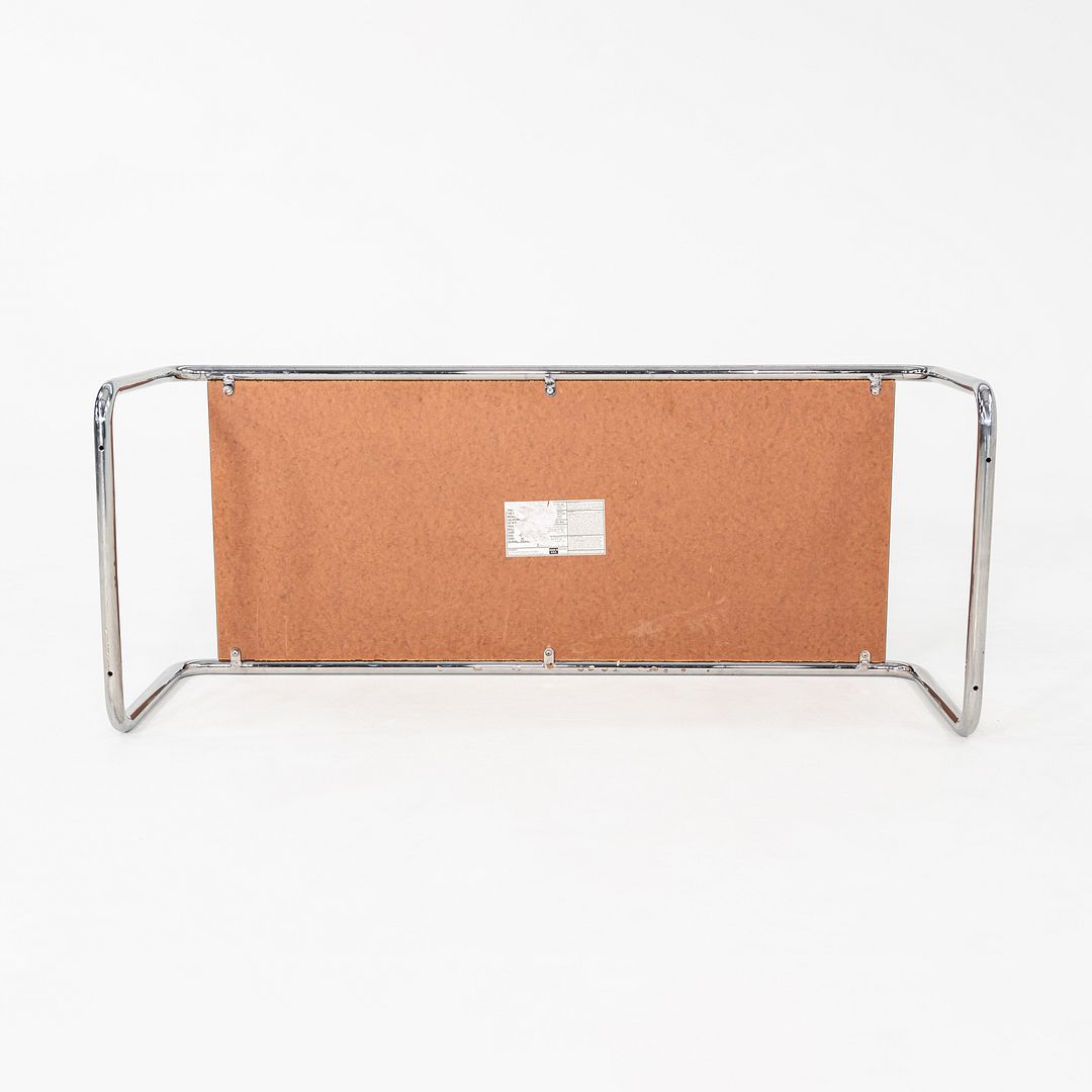 1990s Marcel Breuer for Thonet Laccio Coffee Table Black Laminate w/ Steel Frame