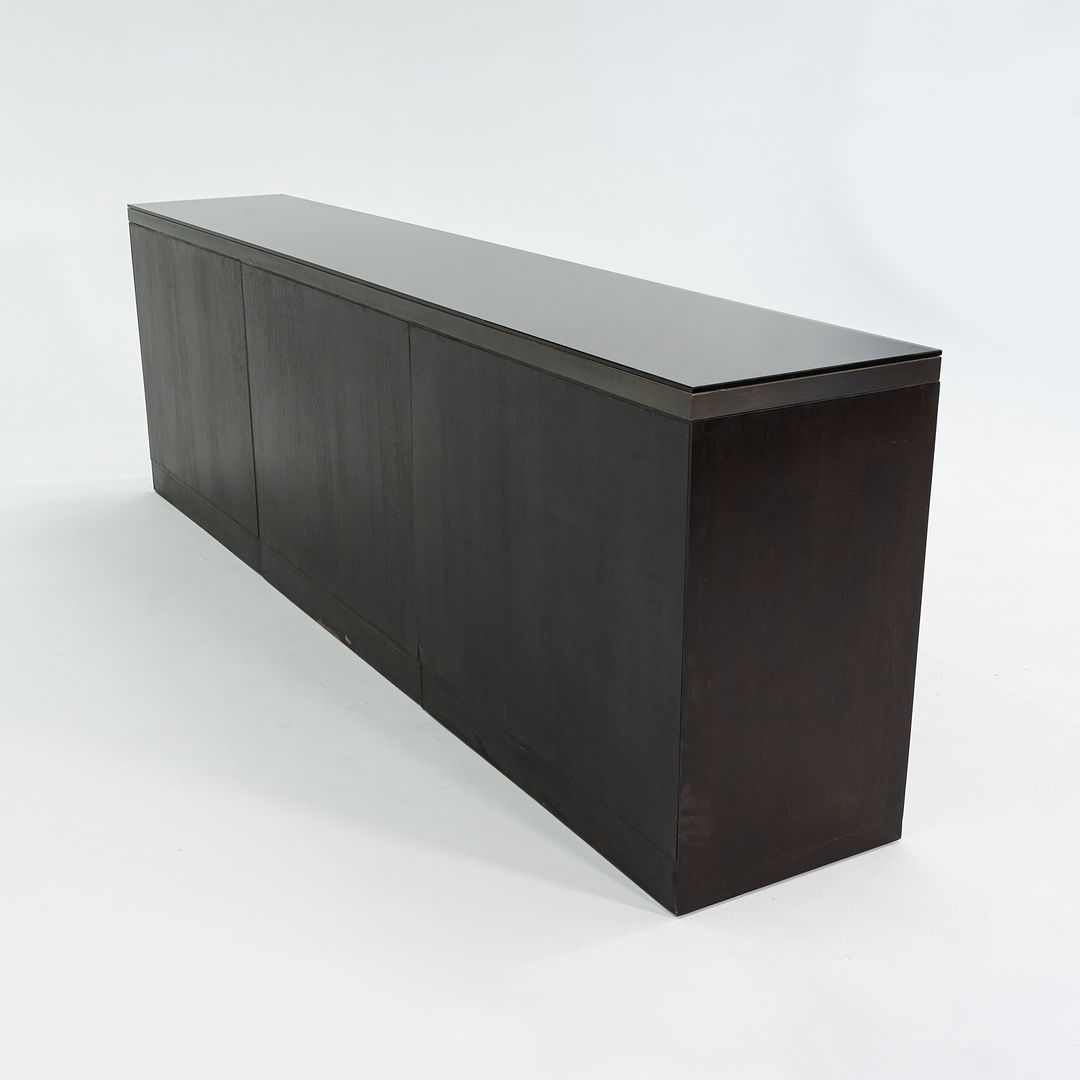 1950s Edward Wormley for Dunbar Walnut Ming Sideboard Cabinet w/ Brass Hardware