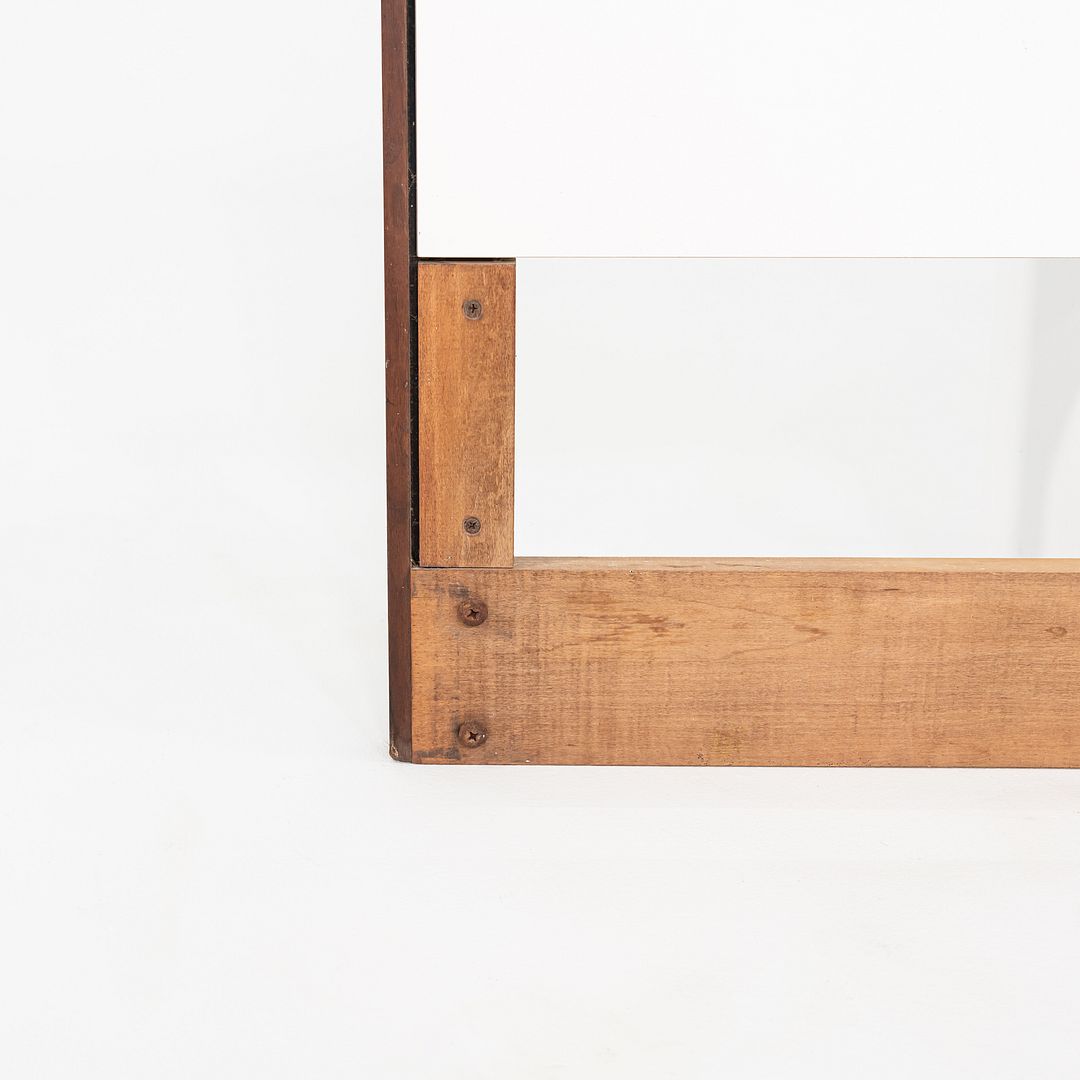 1960s Florence Knoll Twin Size Headboard Walnut w/ White Laminate, Model 740WP