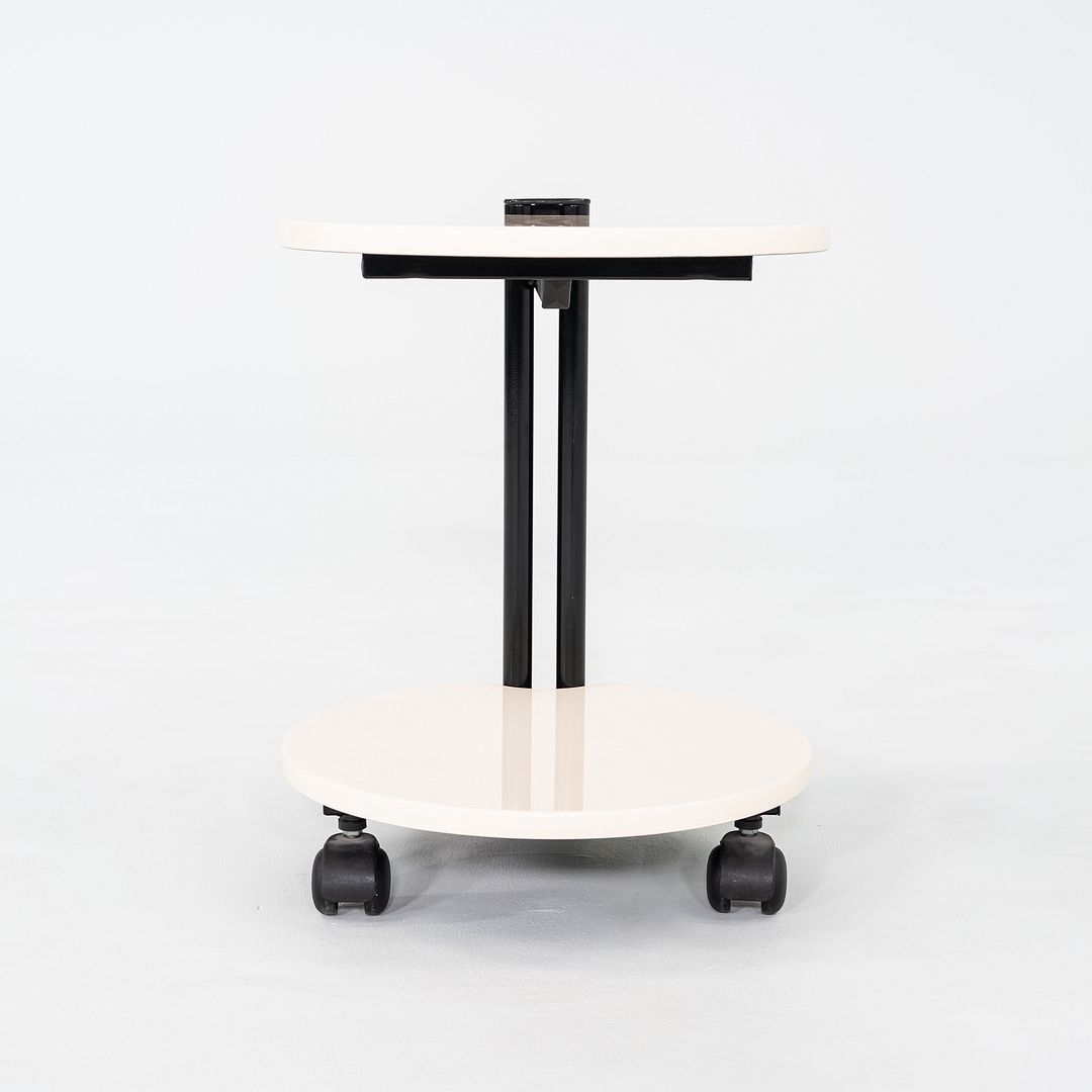 1980s Pace Collection Lacquered Occasional End Table on Casters Made in Italy