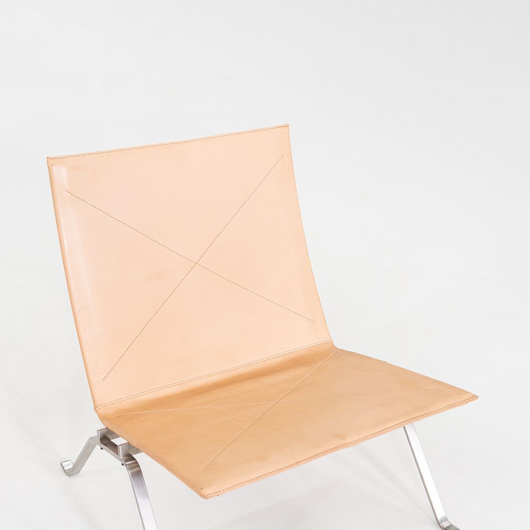 2020 Poul Kjaerholm for Fritz Hansen PK22 Lounge Chair Rustic Leather Upholstery