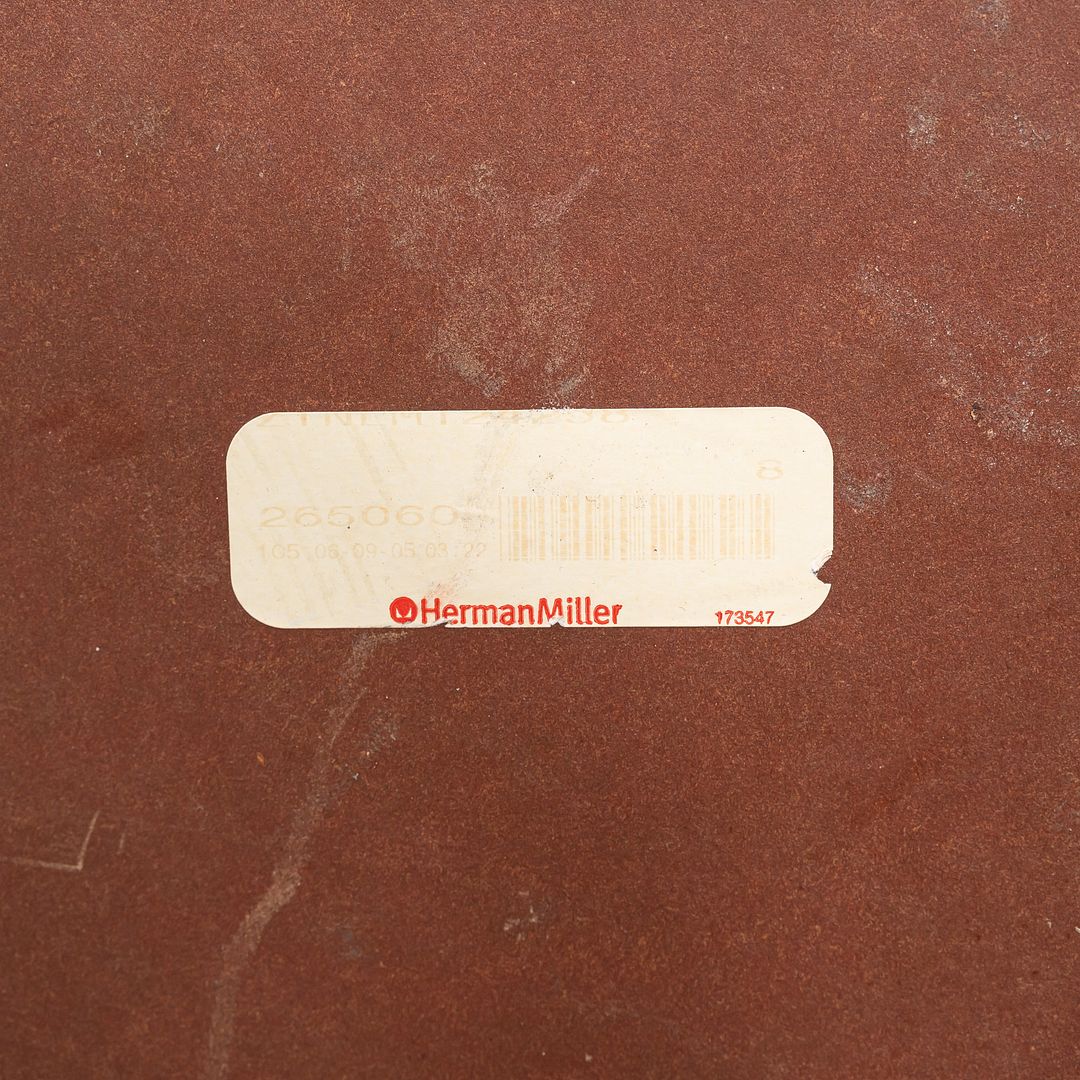 2000s Herman Miller Eames Occasional Table with Wood Laminate Top 42 inch Top