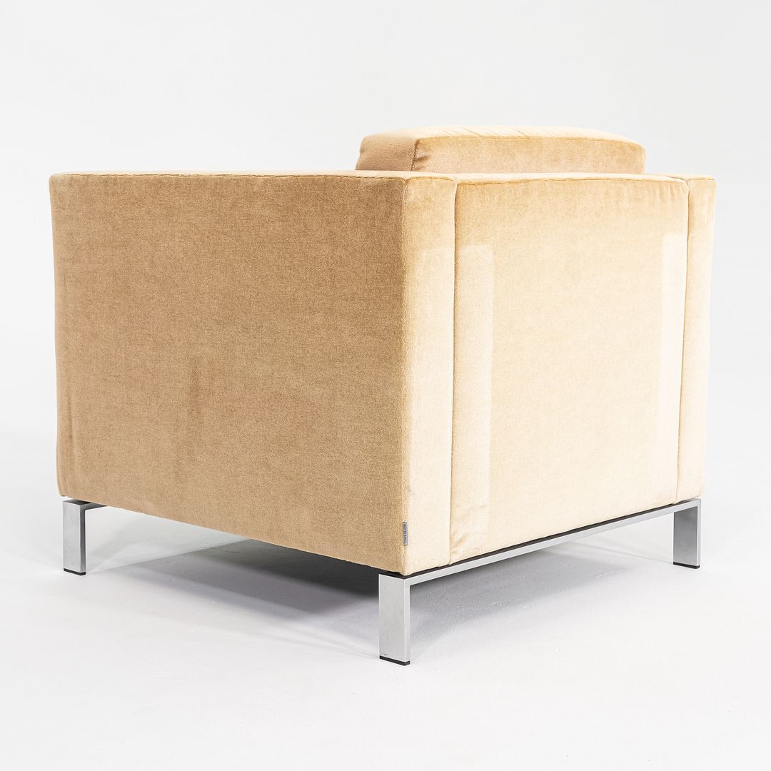 2010s Lord Norman Foster for Walter Knoll Model 500 Arm Lounge Chair Tan Fabric