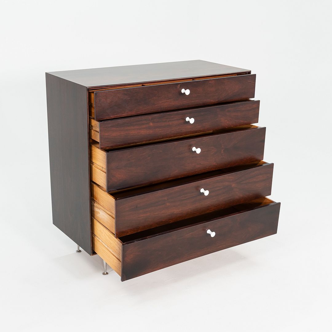 1950s George Nelson for Herman Miller Thin Edge Rosewood Five-Drawer Dresser