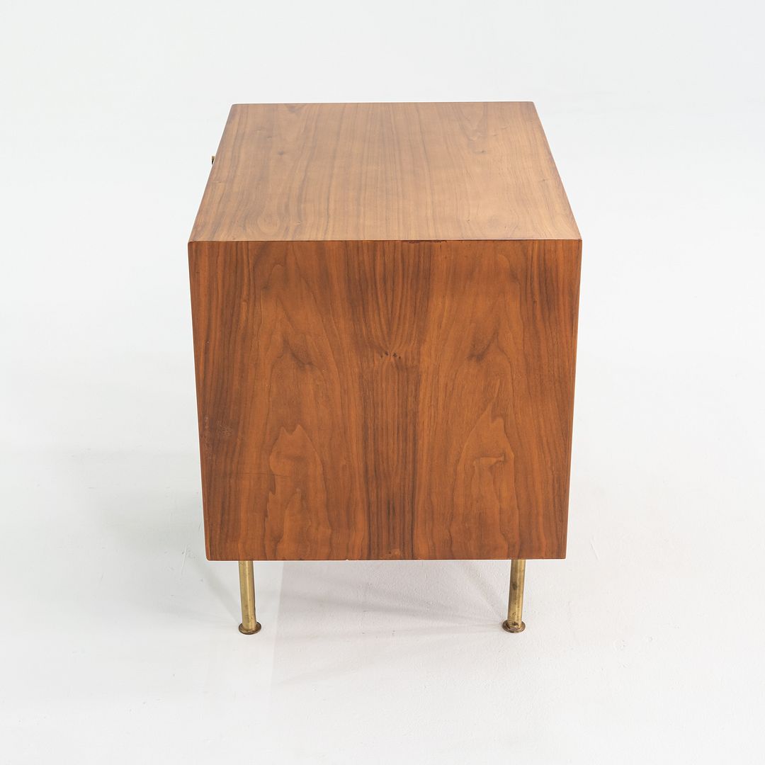 1970s Jens Risom Design 27 inch Cabinet / Nightstand in Walnut w/ One Drawer