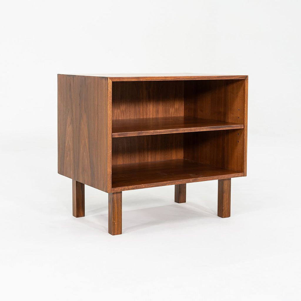 1970s Jens Risom Designs Walnut 29 Inch Cabinet / Mid-Century Modern Book Shelf