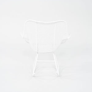 1950s Russell Woodard Sculptura Rocking Chair with White Wrought Iron Frame