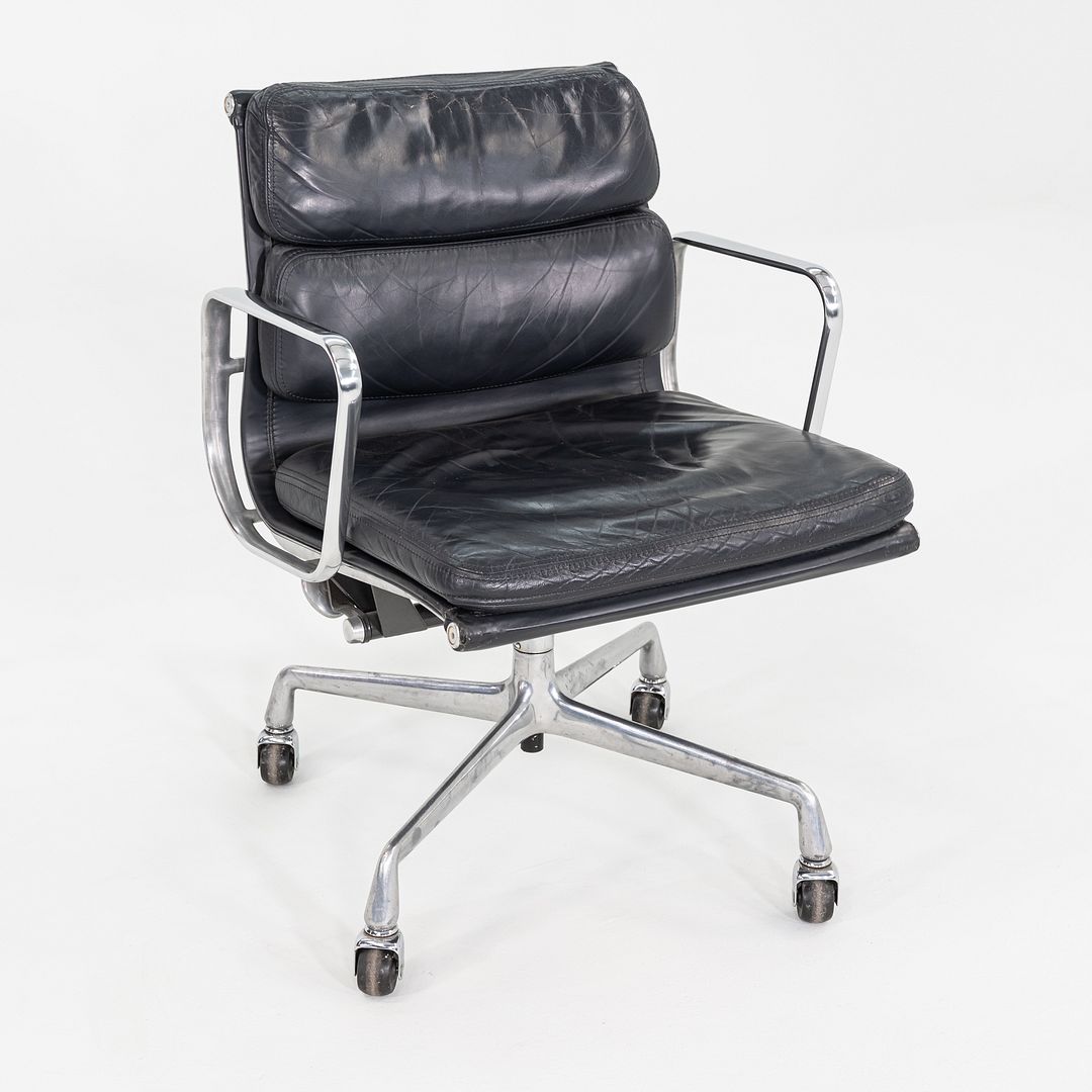 1989 Herman Miller Eames Soft Pad Management Desk Chair Black Leather 5x Avail