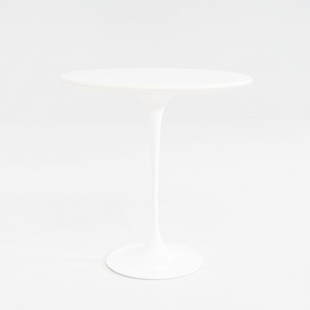 2010s Knoll Eero Saarinen Tulip Side Table with 20" Round Laminate Top in White