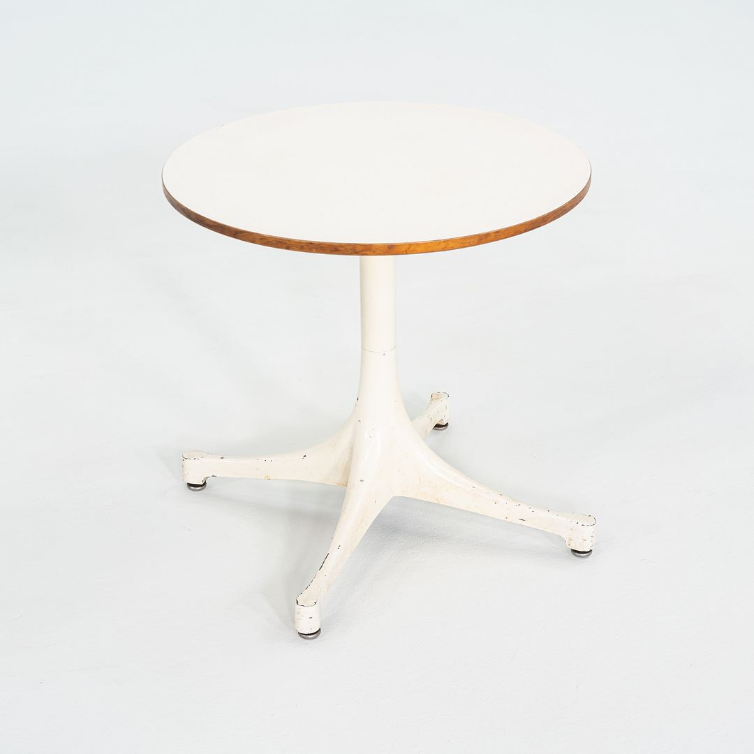 SOLD C. 1958 Pair of George Nelson Pedestal Side Tables for Herman Miller w/ Laminate