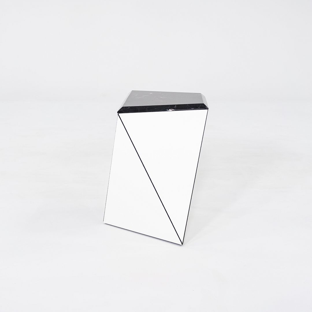 2021 David Adjaye for Knoll Washington Prism Side Table in White / Black Marble