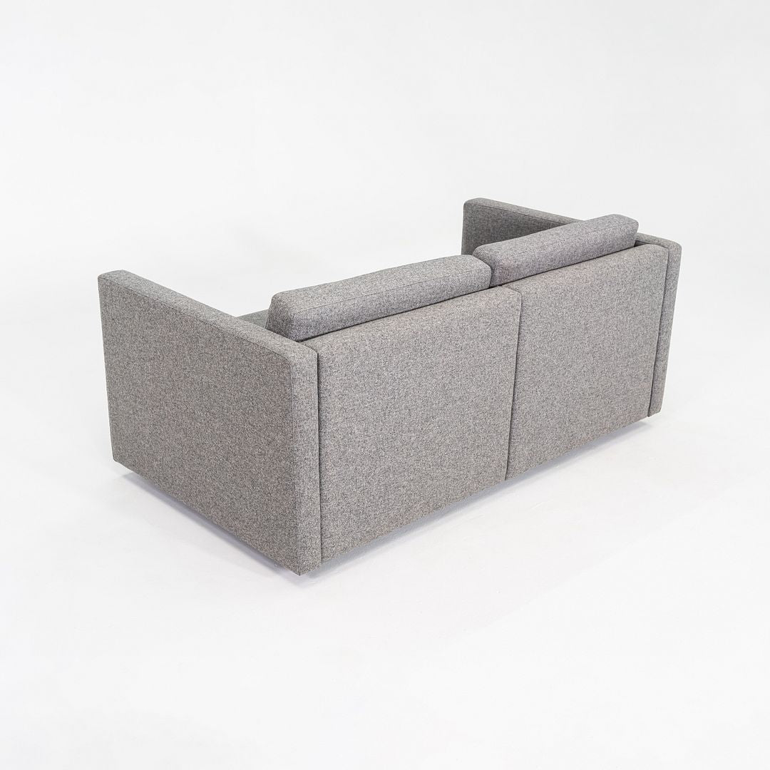 1980s Charles Pfister Knoll Loveseat / Two Seat Sofa Upholstered in Grey Fabric