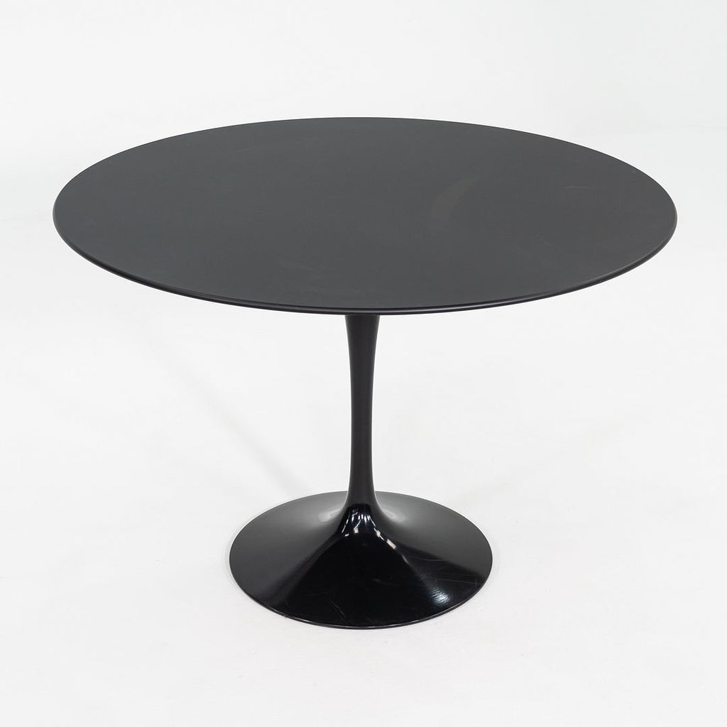 C. 2020 Eero Saarinen for Knoll Black Laminate Tulip Dining Table 42 Inches