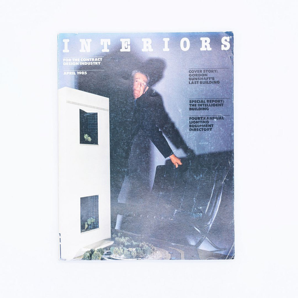 April 1985 Interiors Magazine from Gordon Bunshaft's Personal Library Collection