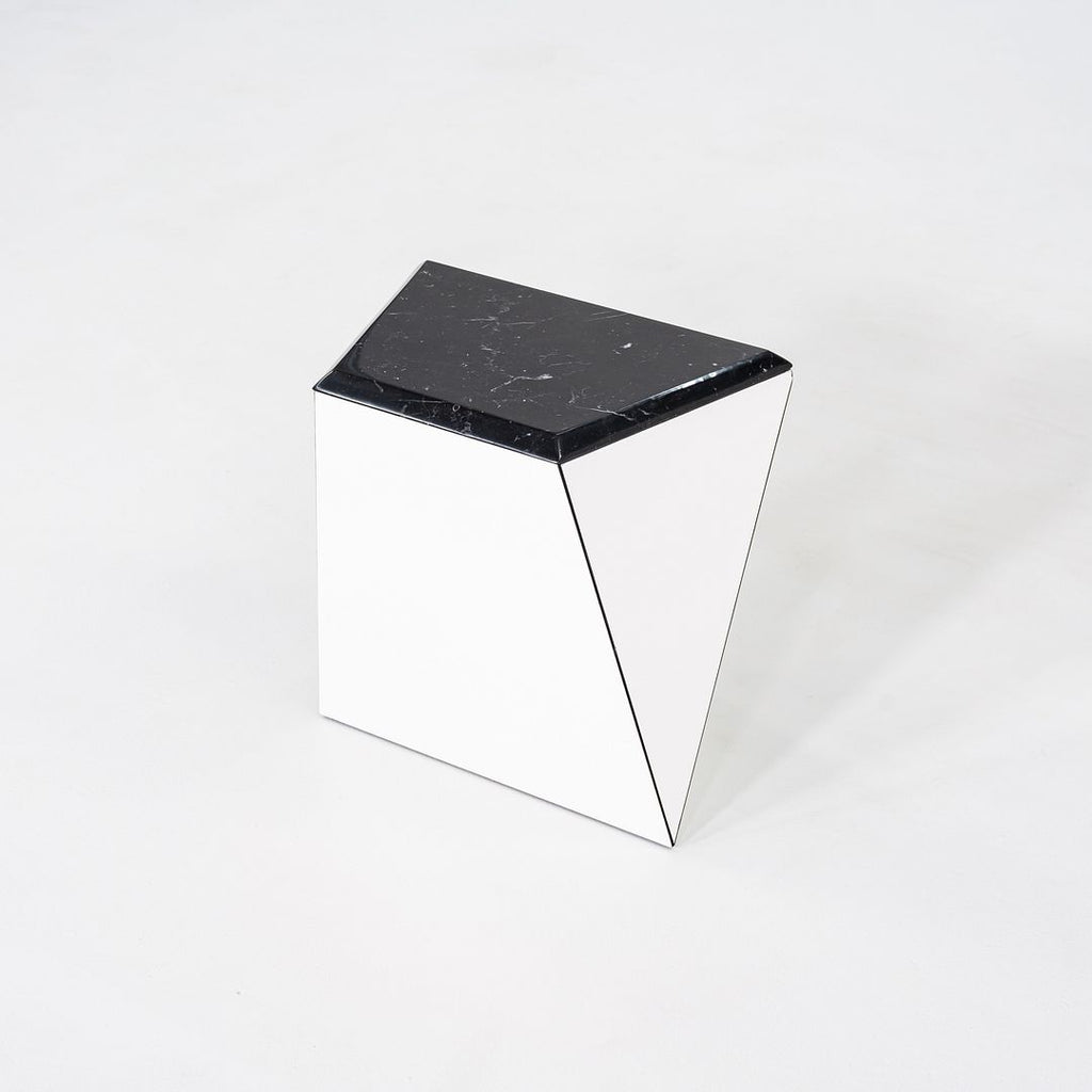 2022 David Adjaye for Knoll Washington Prism Side Table in White / Black Marble