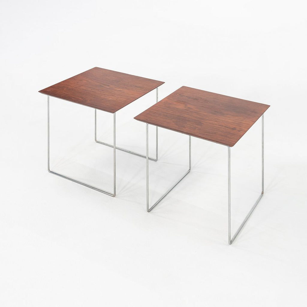 1960s Pair of Poul Norreklit For Georg Petersens Denmark Rosewood Puzzle Tables