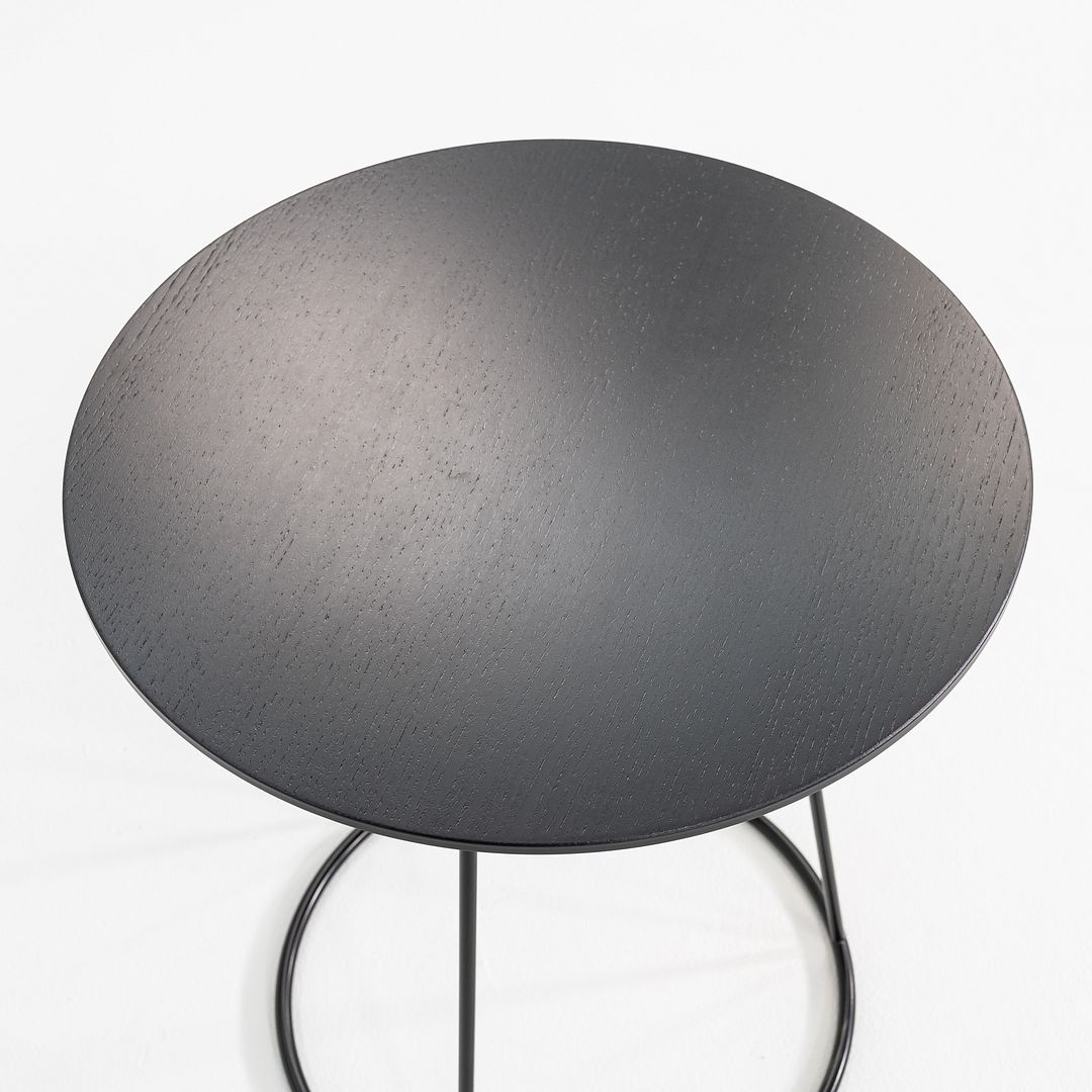 2019 Pair of Monica Forster for Swedese Breeze Side Tables in Black Wood 18 in