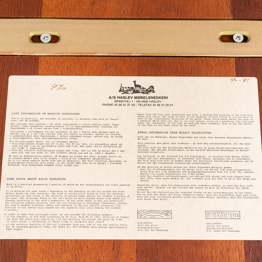 1990s Haslev Mobelsnedkeri of Denmark Timeless Coffee Table in Teak 56x36 in