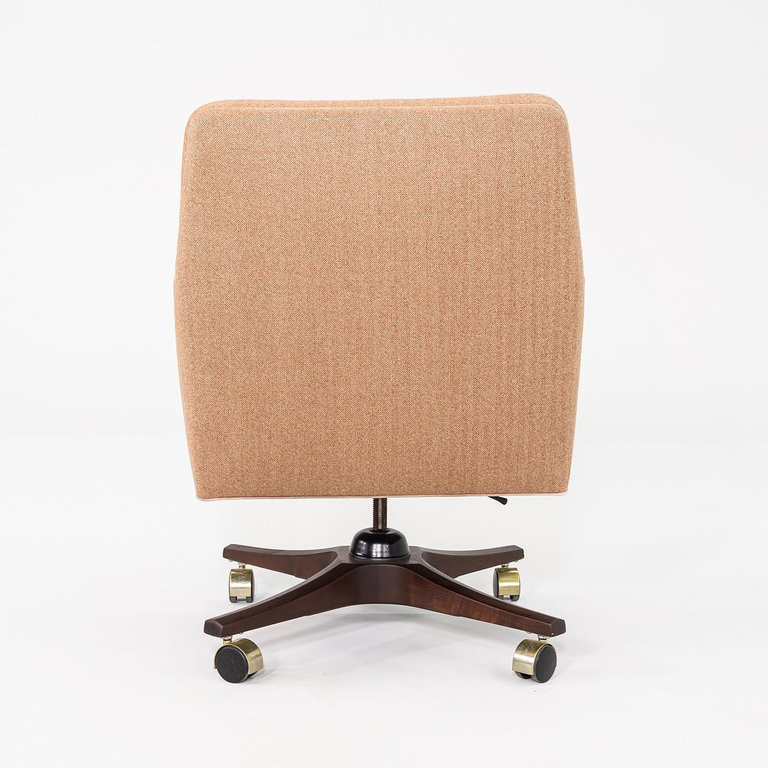 1960s Executive Desk Chair by Edward Wormley for Dunbar Tan Fabric with Piping
