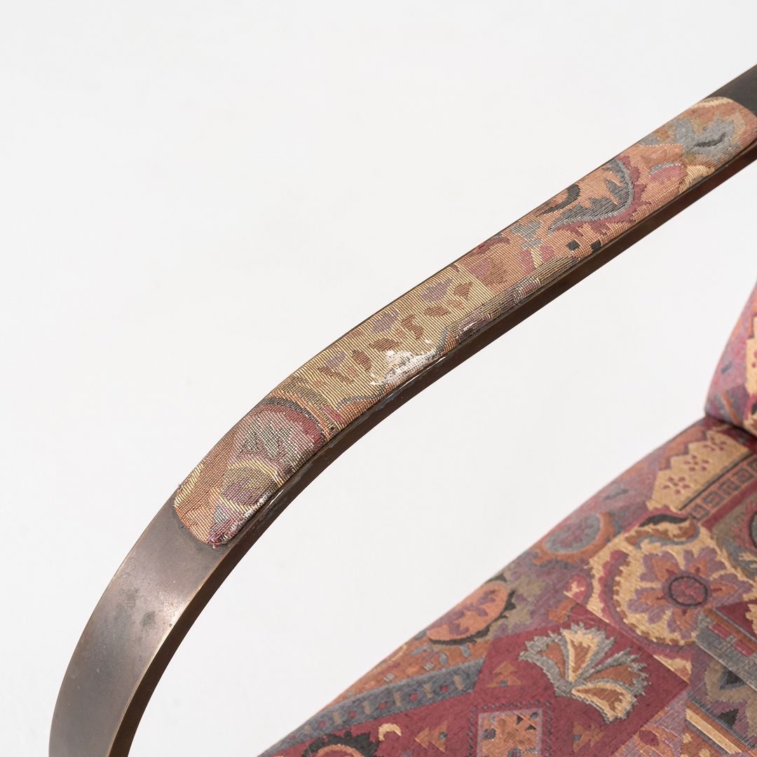 1971 Pair of Mies van der Rohe for Knoll Flat Bar Brno Chairs with Bronze Finish