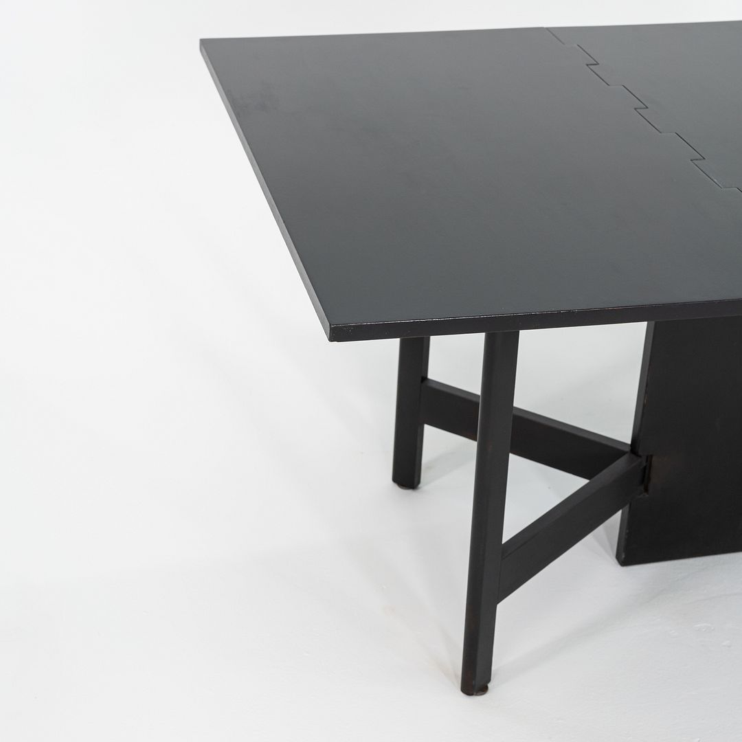 C. 1954 George Nelson Herman Miller Gate Leg Dining Table Ebonized, Model 4656