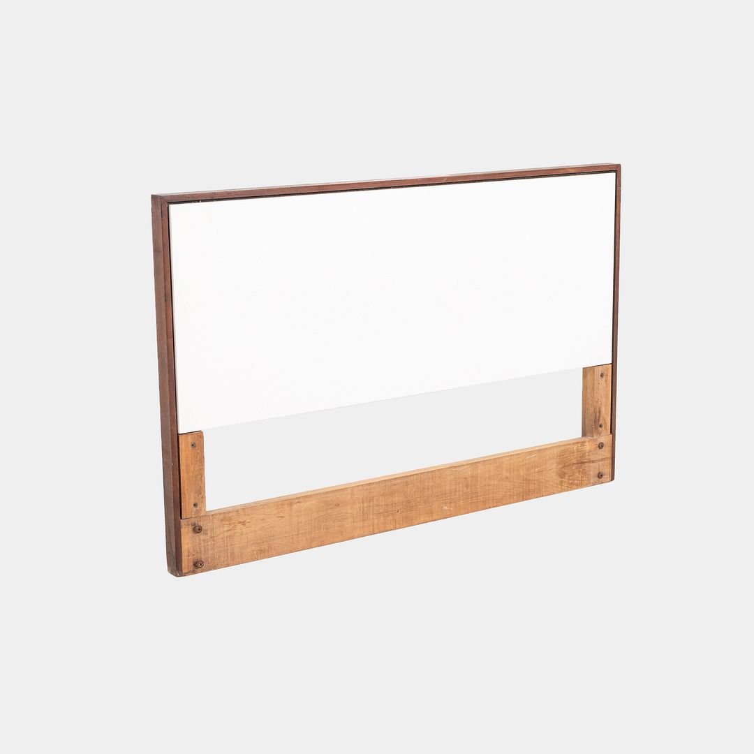 1960s Florence Knoll Twin Size Headboard Walnut w/ White Laminate, Model 740WP