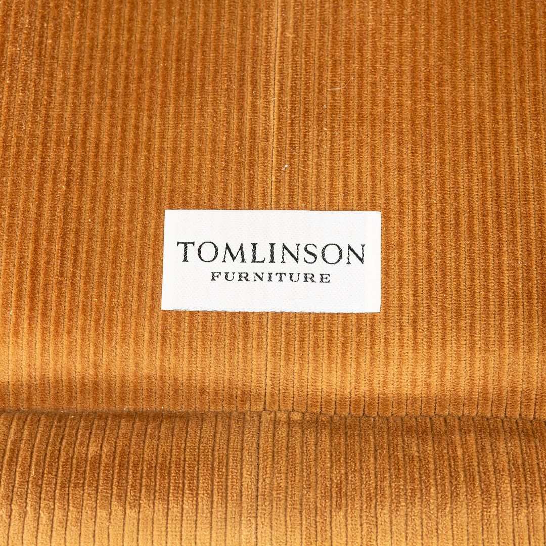 1972 Tomlinson Furniture Sofa w/ Chromed Steel Frame & Ochre Corduroy Upholstery