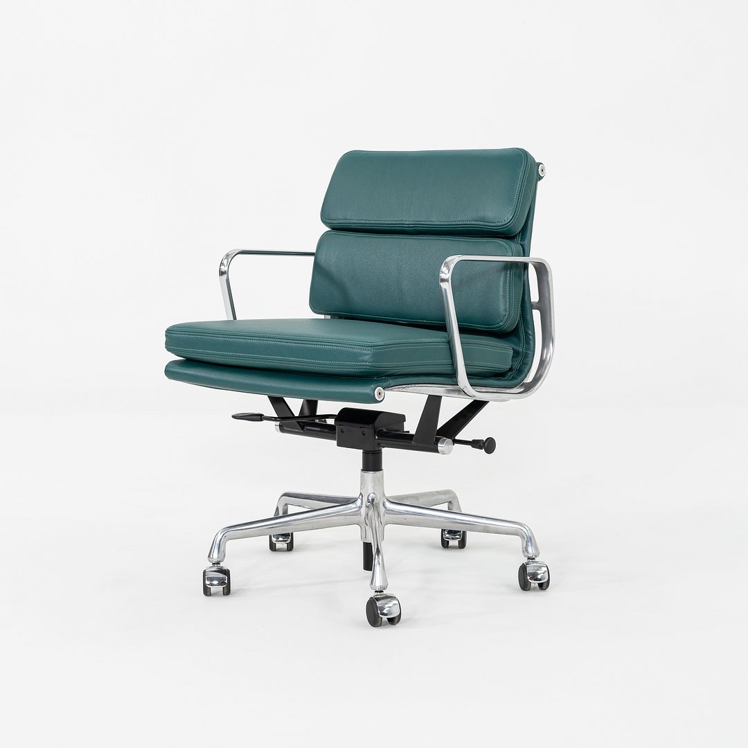 SOLD 2010s Herman Miller Eames Soft Pad Management Desk Chair with Green Leather