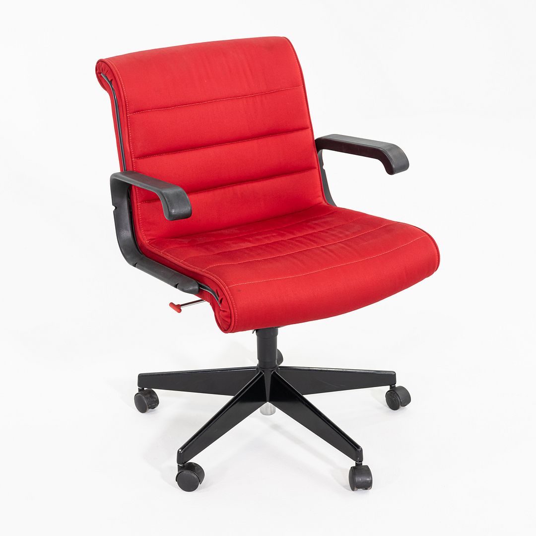 1989 Richard Sapper for Knoll Management Desk Chairs in Red Fabric 17x Available