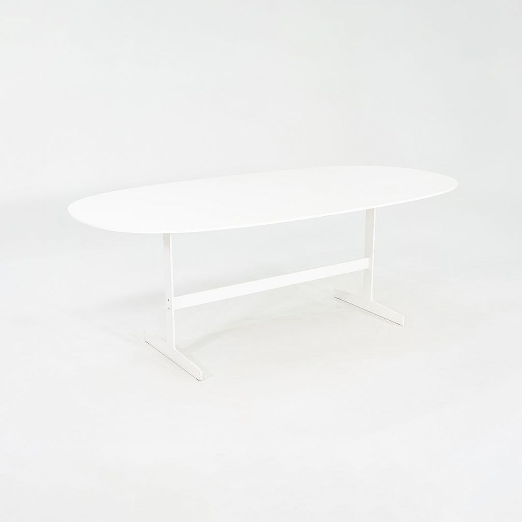 SOLD 2000s Jasper Morrison for Cappellini White Lacquer Simplon Dining Table 79x39x29