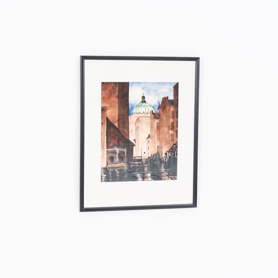 1936 Painting of Berlin by Gordon Bunshaft of Skidmore Owings and Merrill (SOM)