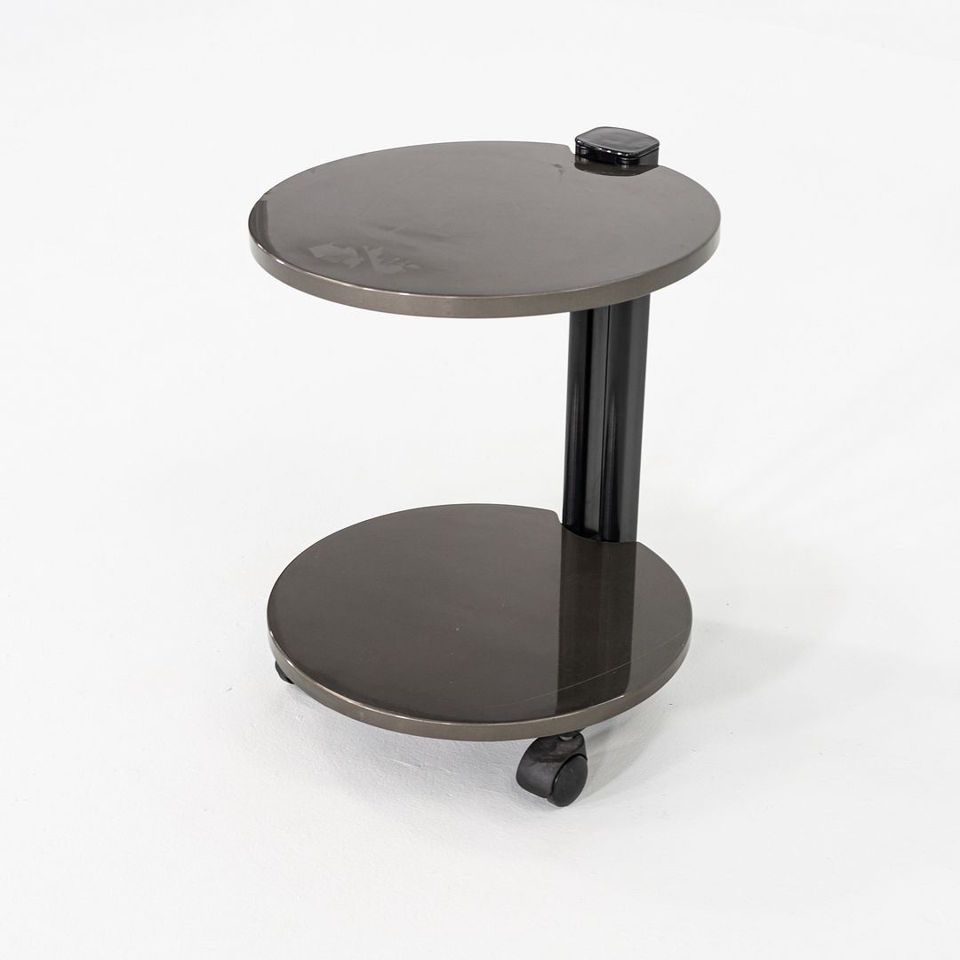 1980s Pace Collection Grey Lacquered Occasional Side / End Table on Casters
