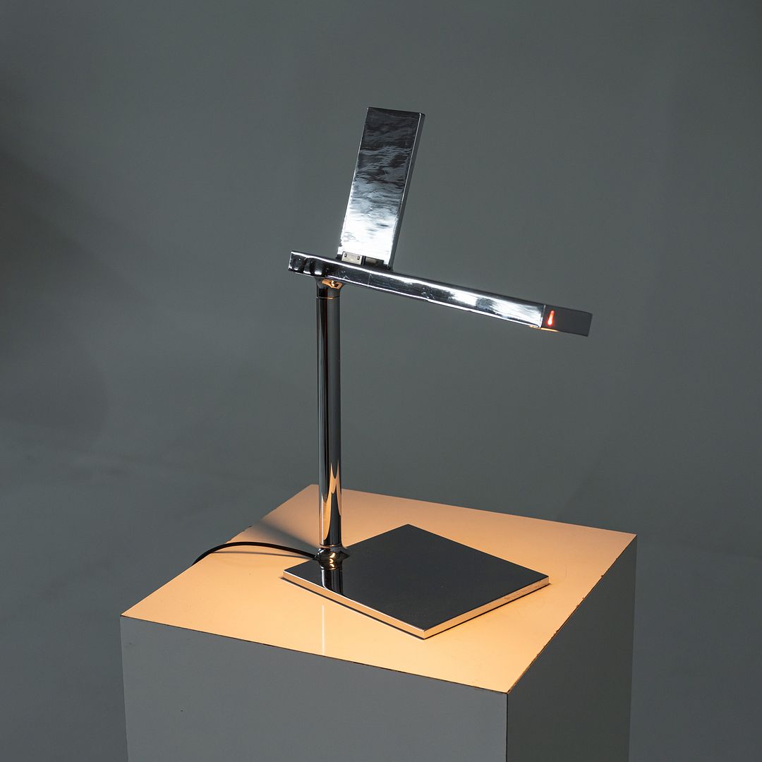 SOLD 2014 Philippe Starck for Flos D’e-Light Chrome Aluminum and Steel Table Lamp