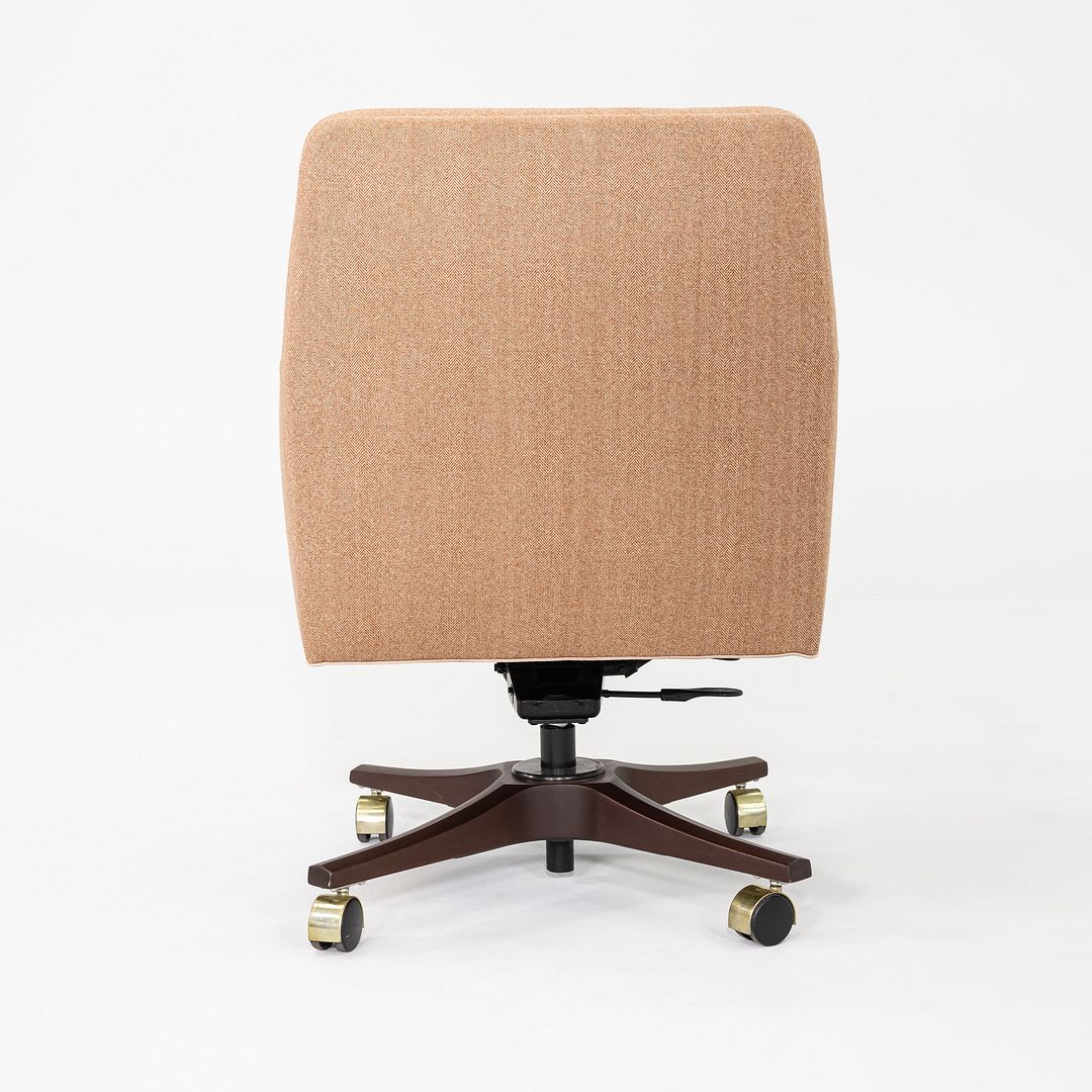1960s Executive Desk Chair by Edward Wormley for Dunbar Tan Herringbone Fabric