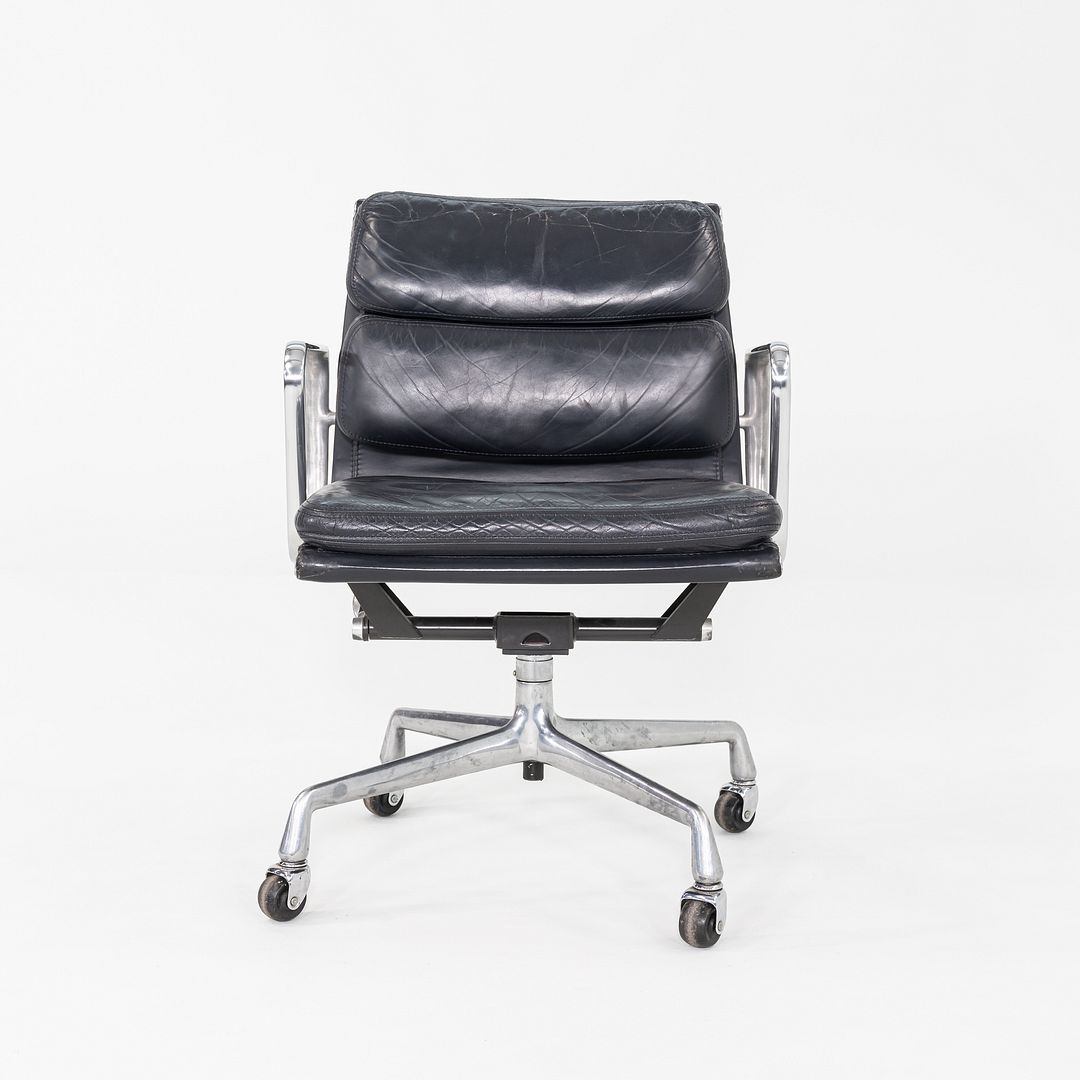 1989 Herman Miller Eames Soft Pad Management Desk Chair Black Leather 5x Avail