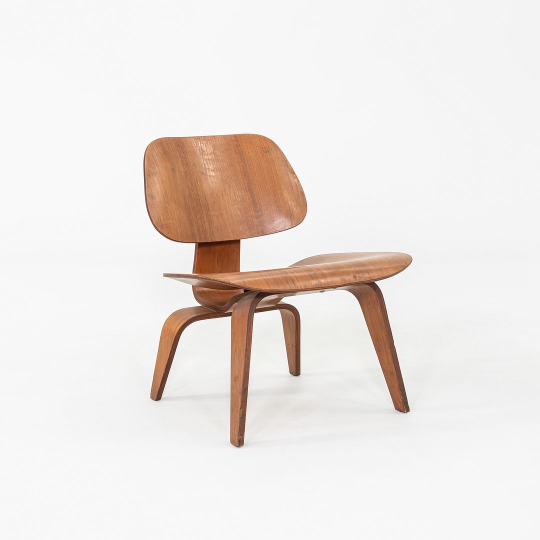 1950s Herman Miller Eames LCW Lounge Chair in Walnut w/ 5-2-4 Screw Pattern