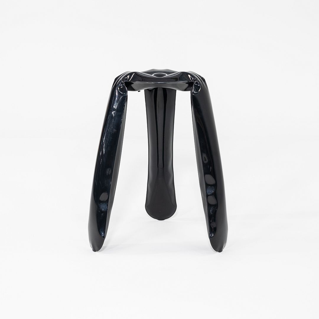 2020s Oskar Zieta for Zieta Plopp Counter Stool Steel w/ Black Finish 8x Avail
