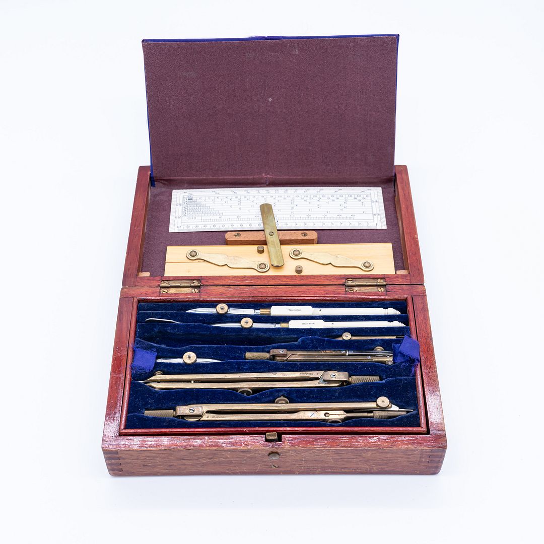 1940s Gordon Bunshaft's Personal Items Including Drafting Tools, Knives, & Level