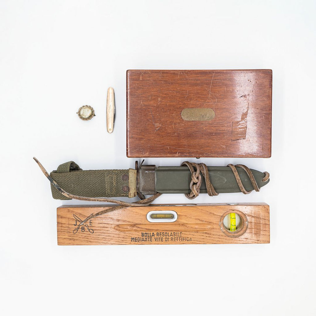 1940s Gordon Bunshaft's Personal Items Including Drafting Tools, Knives, & Level