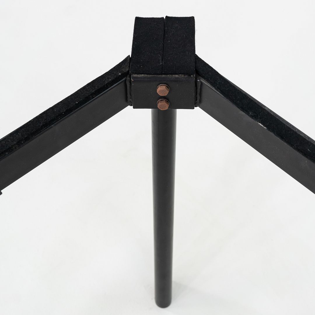 SOLD 1990 Knoll Joseph D'Urso Racetrack Dining / Work Table in Steel with Marble Top