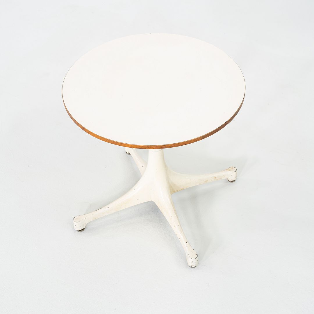 SOLD C. 1958 Pair of George Nelson Pedestal Side Tables for Herman Miller w/ Laminate