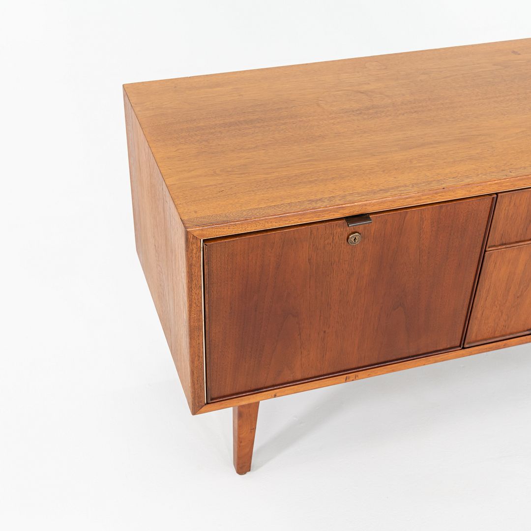 1960s Alexis Yermakov for Stow Davis Walnut Three Position Credenza w/ 4 Drawers