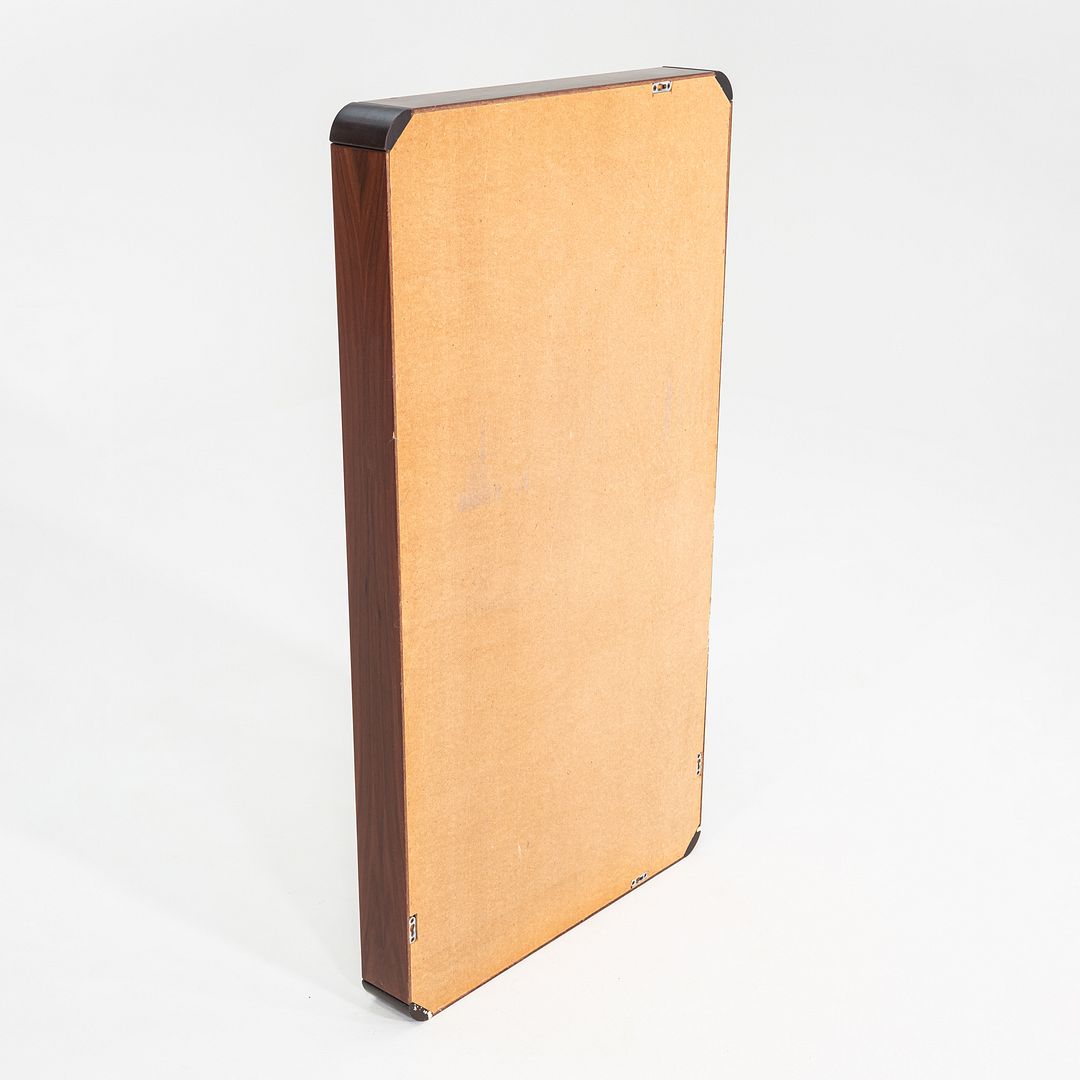 SOLD 1970s Danish Modern Rosewood Mirror with Rounded Edges 27.5 x 51 x 4 inches