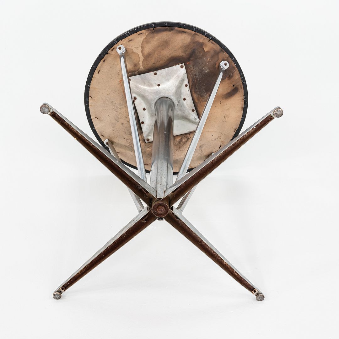 1960s Chromed Steel Hightop Dining Cafe Table after Chromcraft JB VAN Sciver