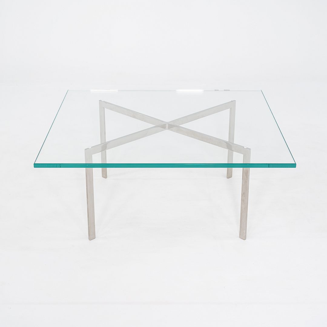 2000s Mies van der Rohe for Knoll Barcelona Coffee Table Stainless Steel & Glass