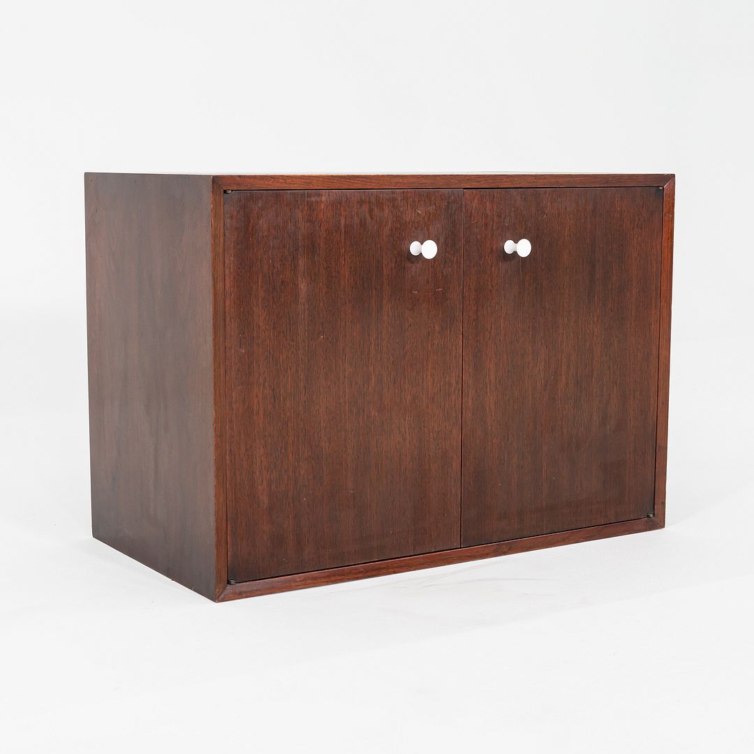 1950s George Nelson Basic Cabinet Series Cabinet in Walnut 34 x 24 x 18 inches