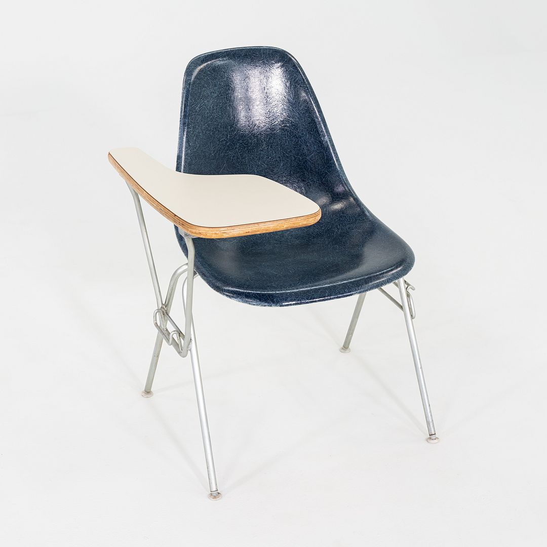 1970s Herman Miller Eames Molded Fiberglass Side Chair Navy Blue 24x Available