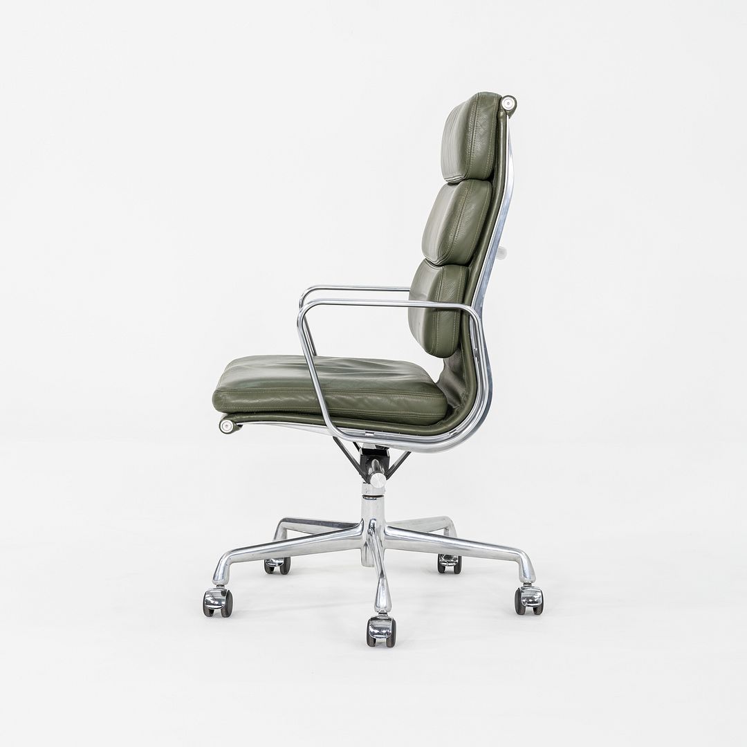 2000s Herman Miller Eames Executive Soft Pad Desk Chair in Green Leather 12+ Available