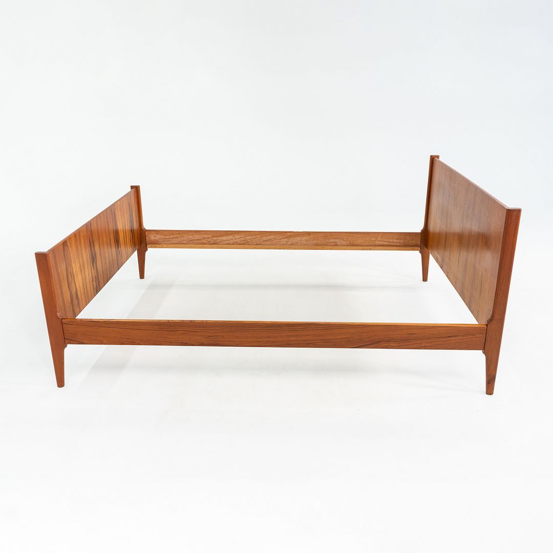 1960s Kai Kristiansen for Dyrlund Teak Full Size Bed with Headboard & Footboard