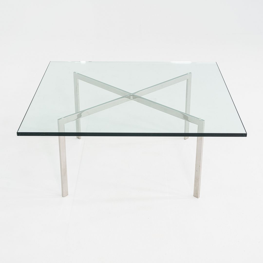2000s Mies van der Rohe for Knoll Barcelona Glass Coffee Table 40 inch 2x Avail